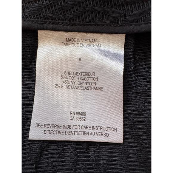 THEORY X RTR Women's Black Belisa 2 Fritella Jacquard Textured Pant Size 6 - Picture 5 of 6